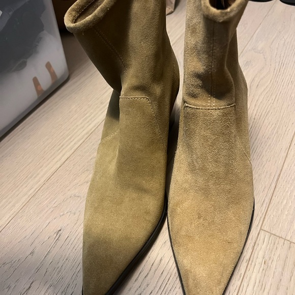 Zara suede pointy ankle boots size 39 - Picture 8 of 11